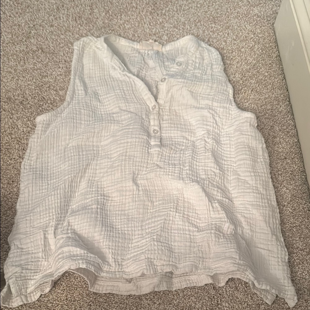 White Sleeveless Top